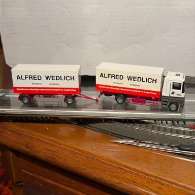 H0 Alfred Wedlich kuorma-auto perävaunulla