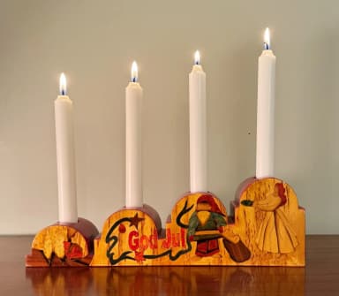 Portavelas de adviento Art Deco Swedish Grace