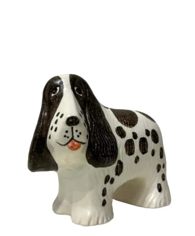 Gustavsberg figurine Spaniel black/white by Lisa Larson