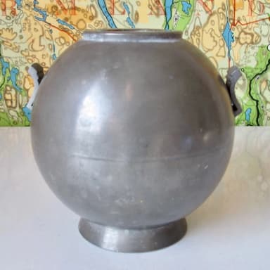Bandeja de plata Art Deco de Edlunds Silverfabrik de Estocolmo de los años 30