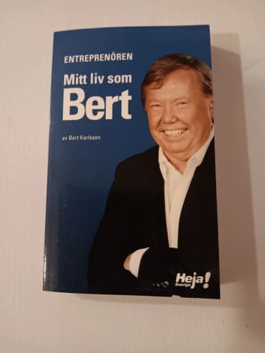 Signed copy of 'Mitt liv som Bert' by Bert Karlsson
