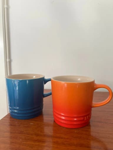 Copper cups from Le Creuset, 20 cl