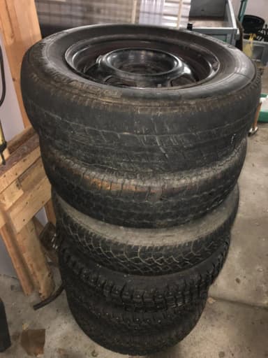 6 llantas de acero usadas de 14 pulgadas para Volvo 240 / 740