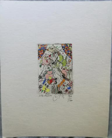 Jorgo Krallis signed and numbered etching 'Salabim' 40/100