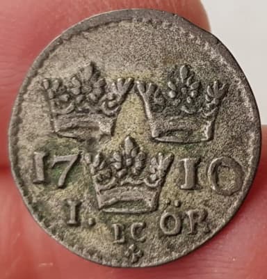 Karl XII 1 öre coin from 1710 available