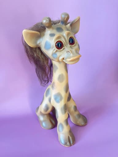 Vintage Thomas Dam giraffe troll from the 1960s collectible