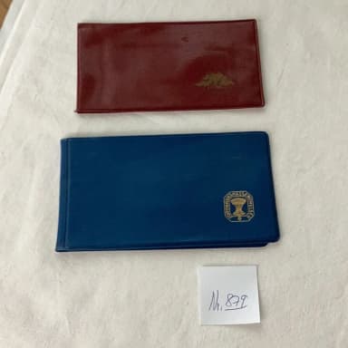 Vintage plastic pockets from Sparbanken and Jordbrukskasserörelsen