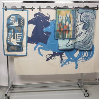 4-teilige Textilwandbehänge von Ilse Roempke