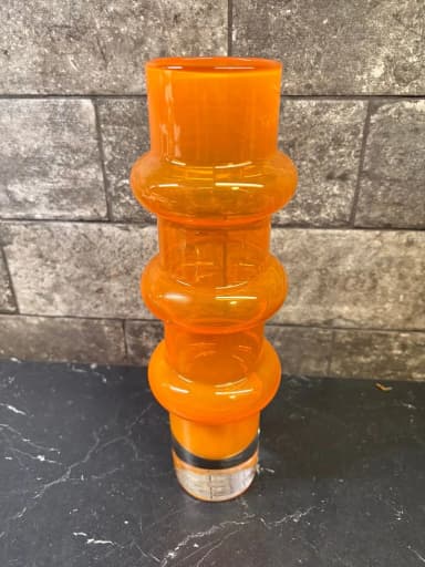 Bo Borgström Vase aus Åseda Glaswerk, 60er Jahre Retro
