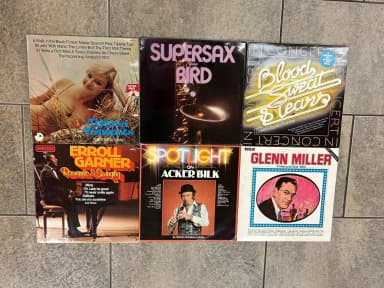 Jazz-levyt, mm. Blood, Sweat & Tears ja Glenn Miller, alkaen 39 SEK
