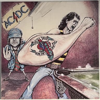 AC/DC Dirty Deeds Done Dirt Cheap LP from 1976/83 Australia release