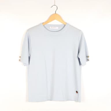 Busnel top light blue wool for women size 42