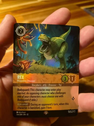 Disney Lorcana Rex Schutzdinosaurier Karte 206/204