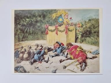 Postkarte von Robert Högfeldt mit dem Titel Rivalerna