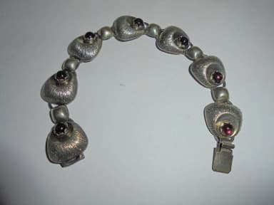 Vintage Silberarmband mit Amethysten von Alton