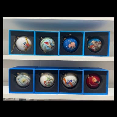 Set of 9 UNICEF Christmas tree ornaments