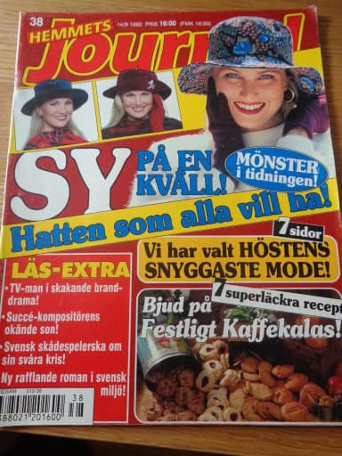 Hemmets Journal número 38 de 1992 con Jules Sylvain y otros