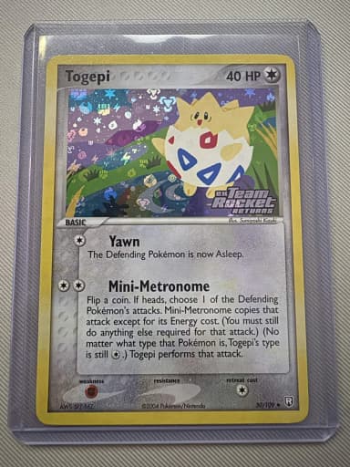 Togepi 50/109 Vintage Pokémon-kortti EX Team Rocket Returns 2004