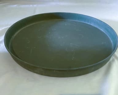 Zinkfarbenes Lichttablett 32 cm neu aus Geschenkeshop