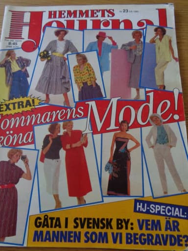 Revista Hemmets nº 23 de 1985 con Yvonne Ryding Miss Universo