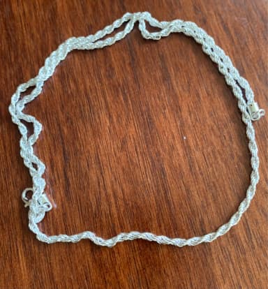 brand new silver-plated necklace 45 cm 2 mm
