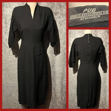 Retro vintage 1940-luvun midimekko PUB MK