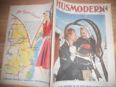 Husmodern magazine issue 6 from 1946 with Viktor Rydberg and Gusum ads