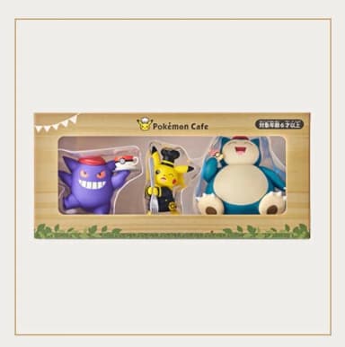 Pokémon Cafe -hahmot: Pikachu, Gengar ja Snorlax rajoitettu erä