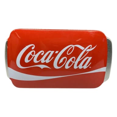 Red retro Coca-Cola Lip Smacker metal collector tin
