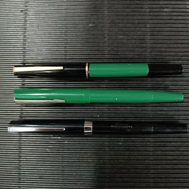 Three vintage Montegrappa Cervinia fountain pens from Italy 1970-1980