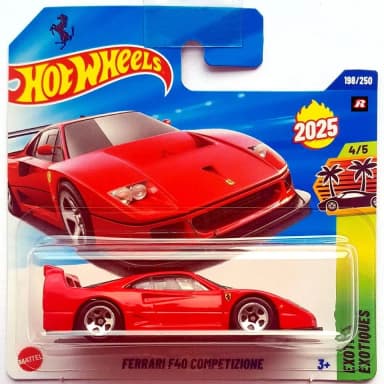 Coche modelo Hot Wheels Ferrari F40 Competizione