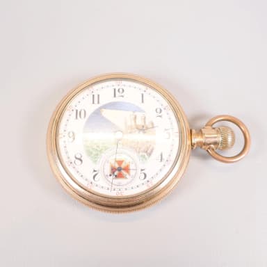 Elgin Natl. Watch Co. taskukello Templaariritarien aiheella USA:sta