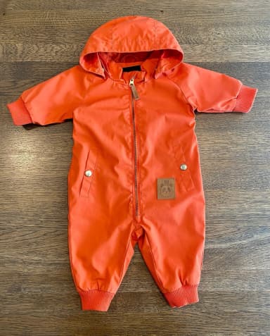 Mini Rodini Pico vauvan kuorihousupuku oranssina koko 56/62