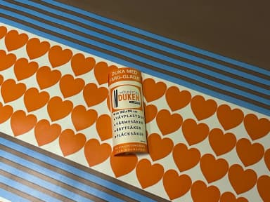Vintage Molnlycke gewebte Kunststoff-Tischdecke aus 60er-70er Jahren