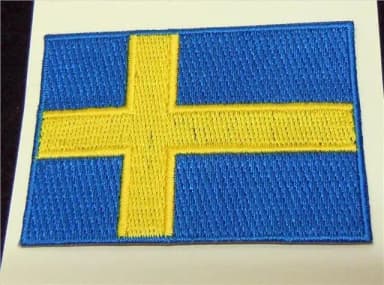 Sweden flag fabric patch available
