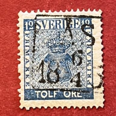 F9-merkki nelikulmaisella leimalla 1855-1856