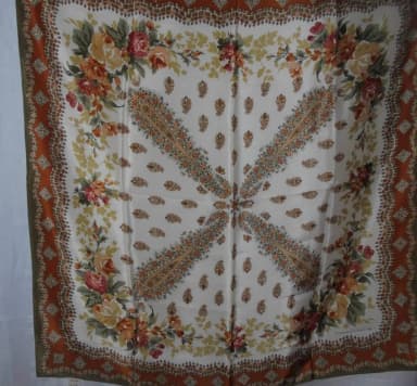 Vintage silk scarf in elegant silk fabric