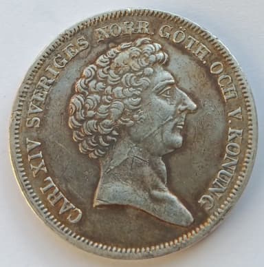 Suuri hopearaha vuodelta 1836, Carl XIV Johan